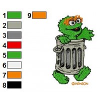 Sesame Street Grouch 01 Embroidery Design
